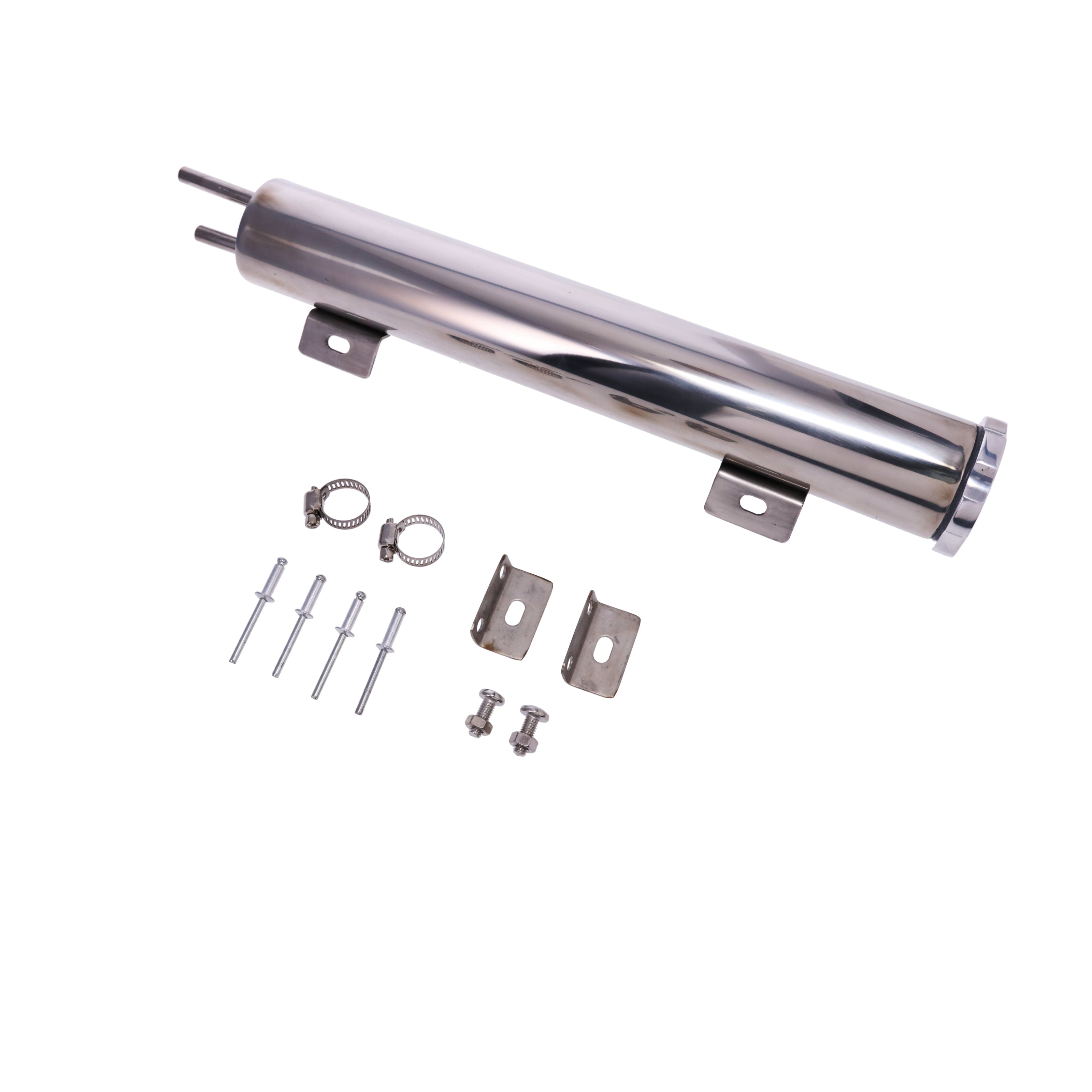 2” x 13” Stainless Steel Overflow Tank - Polished – Top Street Performance