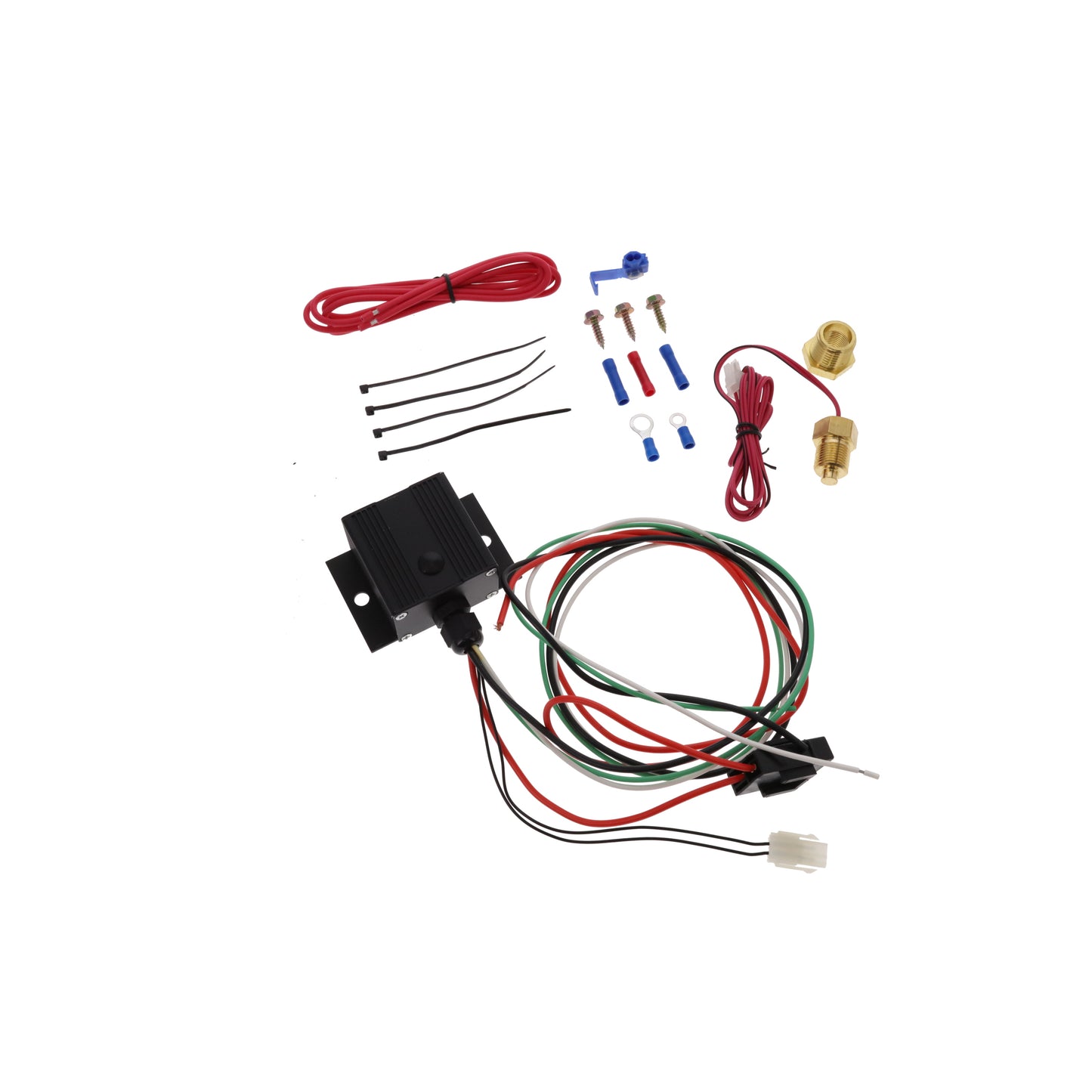 Adjustable Electric Fan Controller Kit with Thread-in Thermostat 150° - 240°