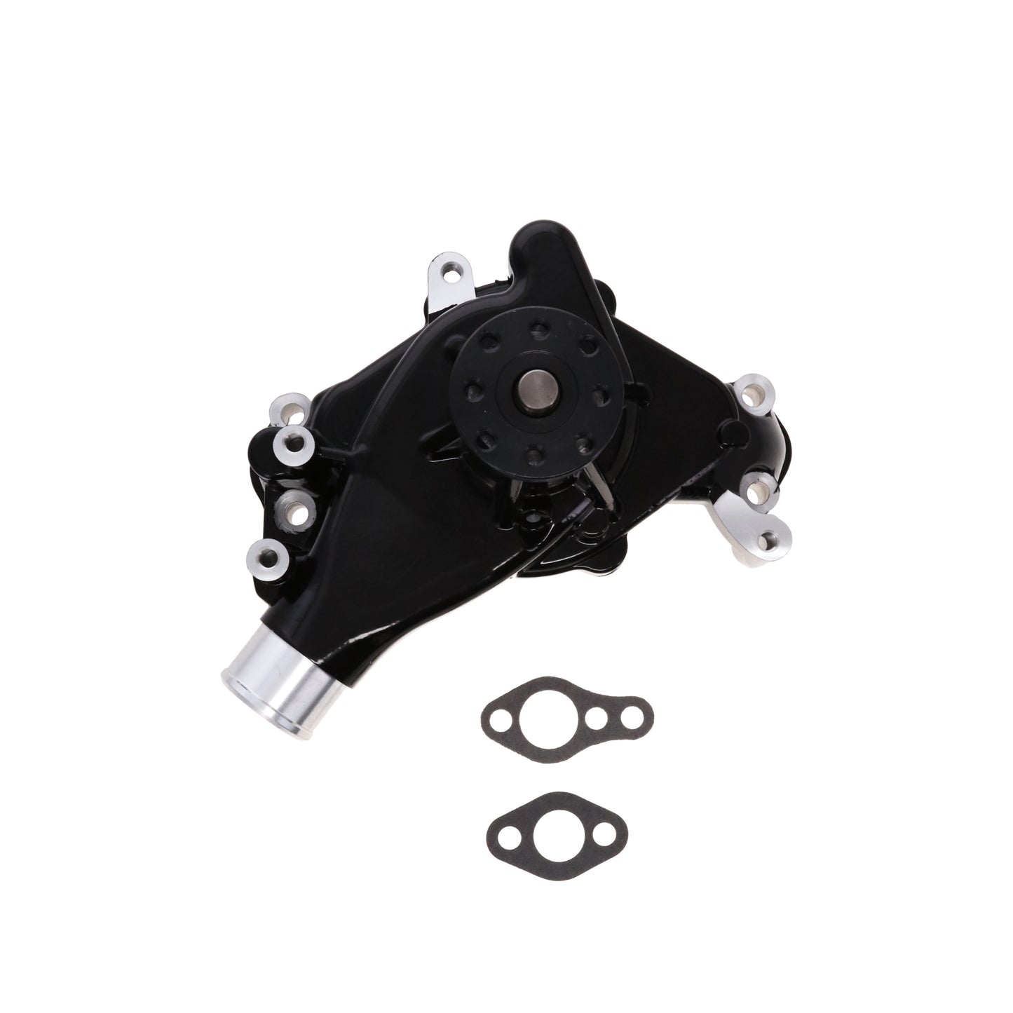 Chevy Small Block Long-Style Reverse Rotation High-Flow Mechanical Water Pump - Black