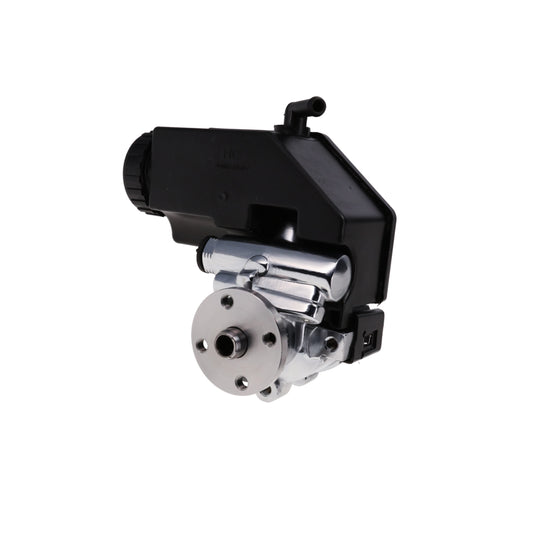 GM Type II Chrome Power Steering Pump with Integral Reservoir and Pulley Hub