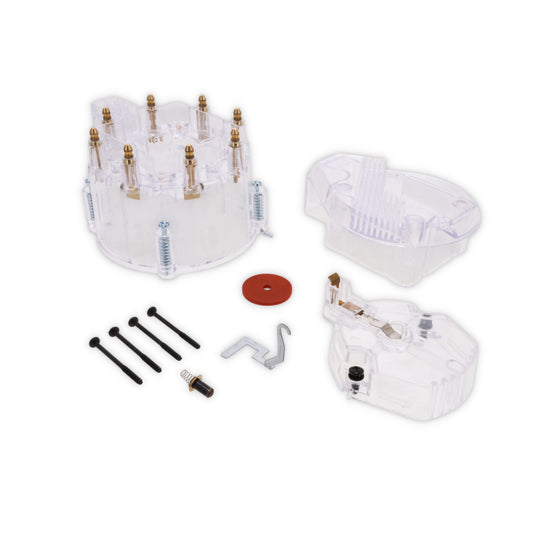 8-Cylinder HEI Super Cap & Rotor Kit - Clear