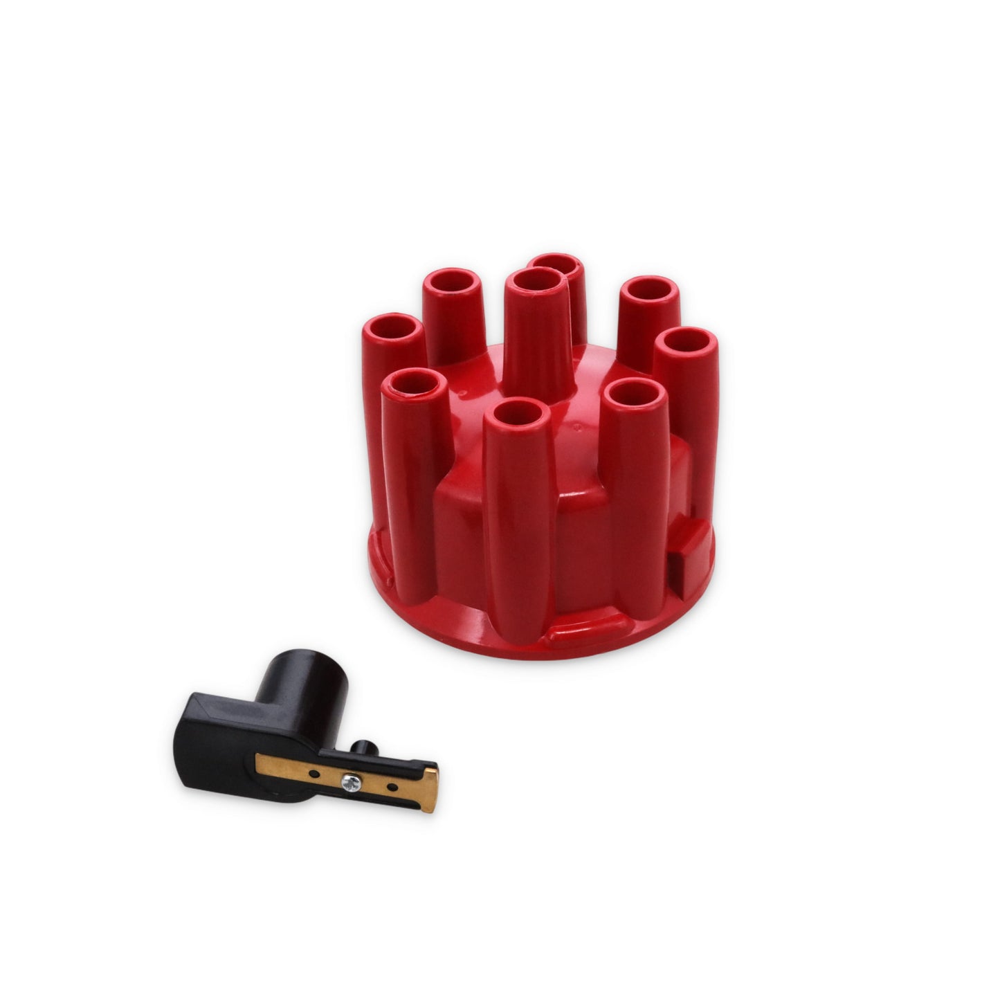 8-Cylinder Female Pro Billet & Ready to Run Cap & Rotor Kit - Red