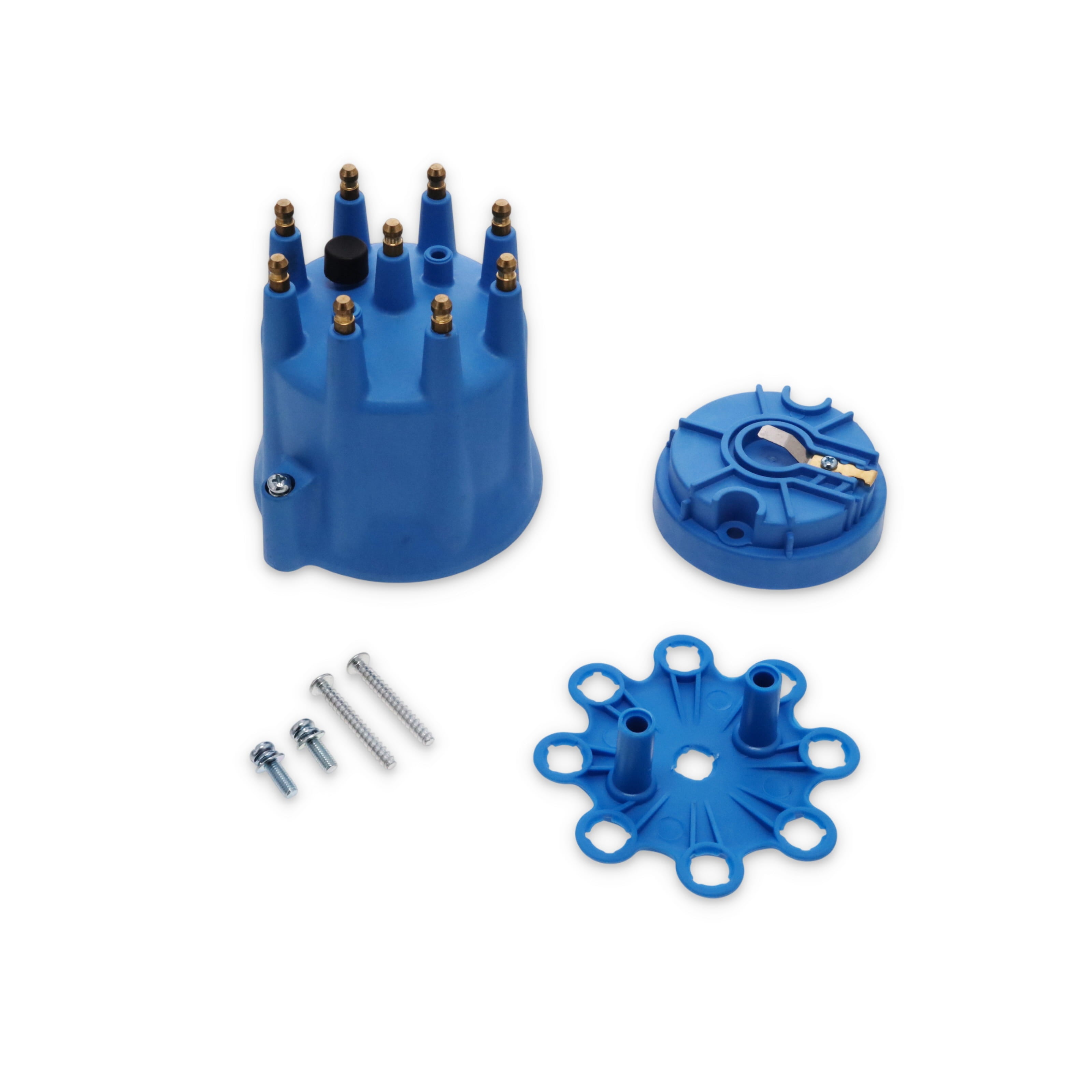 8-Cylinder Male Pro Series Distributor Cap & Rotor Kit - Blue – Top ...