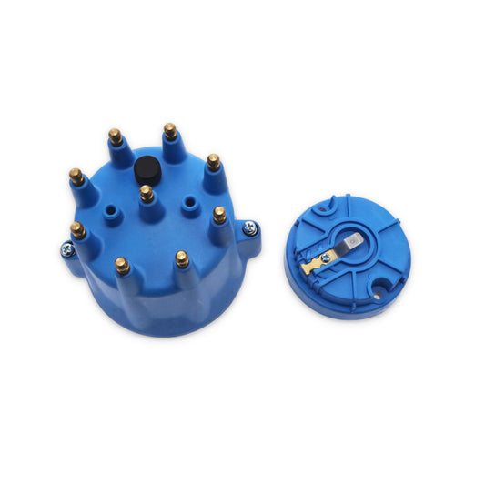 8-Cylinder Male Pro Series Distributor Cap & Rotor Kit - Blue
