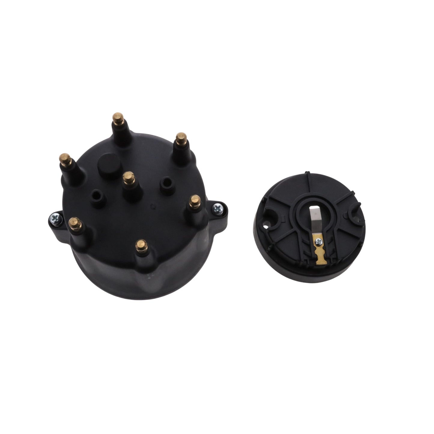 6-Cylinder Male Pro Series Distributor Cap & Rotor Kit - Black