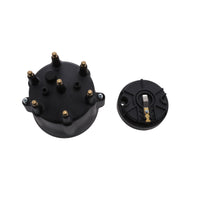 6-Cylinder Male Pro Series Distributor Cap & Rotor Kit - Black