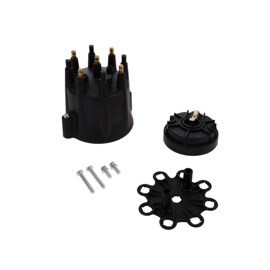 4-Cylinder Black Male Pro Series Distributor Cap & Rotor Kit