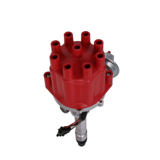 Chevy Corvette V8 Pro Series Ready to Run Female Distributor with Mechanical Tach Drive - Red