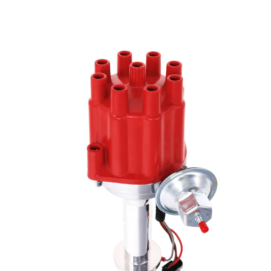 Chrysler BB 383/400 V8 Pro Series Ready to Run Distributor with Female Cap - Red