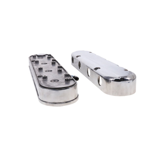 GM LS Smooth Cast Aluminum Valve Covers with Coil Mounts and Covers - Polished