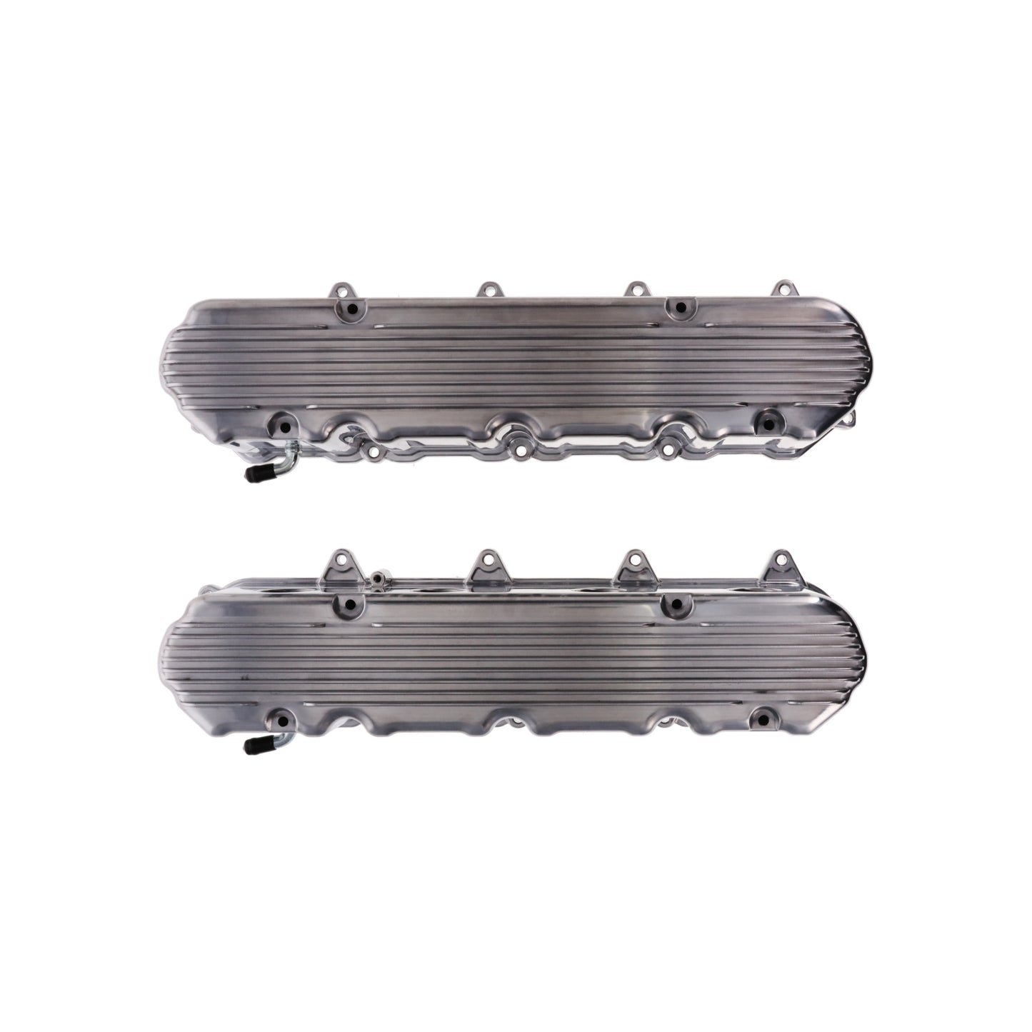 GM LT Finned Cast Aluminum Valve Covers with Coil Mounts and Covers - Polished