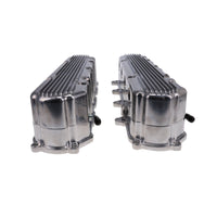 GM LT Finned Cast Aluminum Valve Covers with Coil Mounts and Covers - Polished
