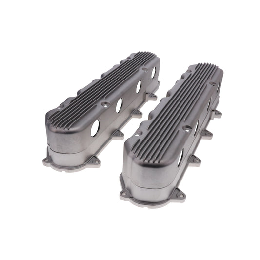 GM LT Finned Cast Aluminum Valve Covers with Coil Mounts and Covers - Satin