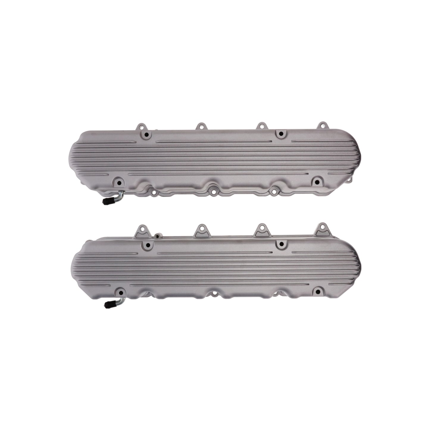GM LT Finned Cast Aluminum Valve Covers with Coil Mounts and Covers - Satin