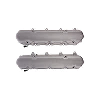 GM LT Finned Cast Aluminum Valve Covers with Coil Mounts and Covers - Satin