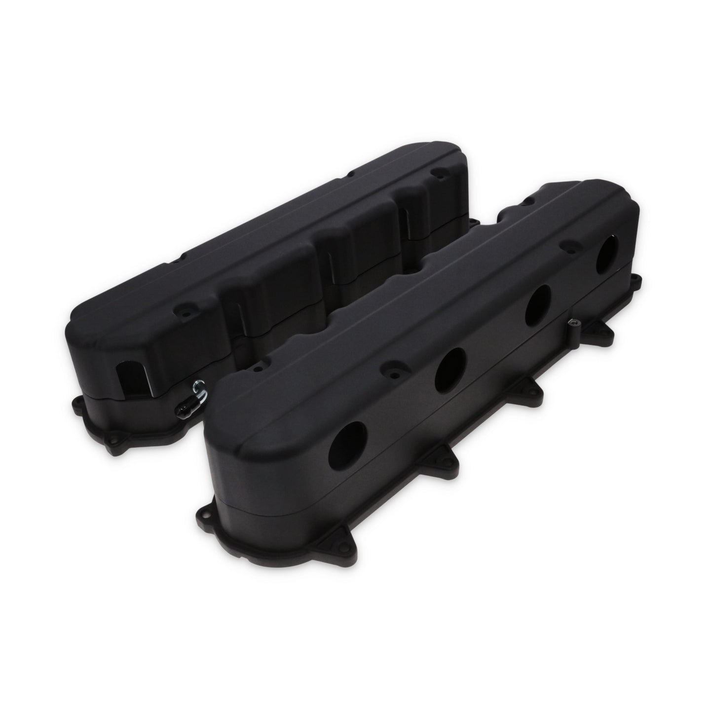 GM LT Smooth Cast Aluminum Valve Covers with Coil Mounts and Covers - Black