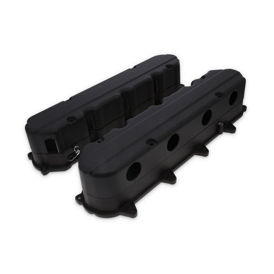 GM LT Smooth Cast Aluminum Valve Covers with Coil Mounts and Covers - Black