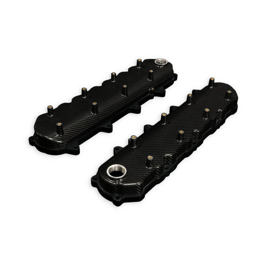 GM LT Black Carbon Fiber Valve Covers