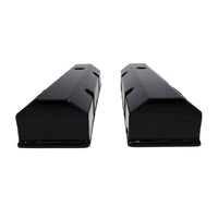 Chevy Small Block Short Bolt Fabricated Aluminum Valve Covers with Breather Holes - Black