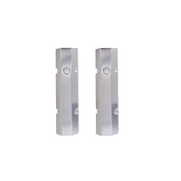 Chevy Small Block Short Bolt Fabricated Aluminum Valve Covers with Breather Holes - Clear Anodized