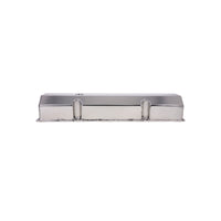 Chevy Small Block Short Bolt Fabricated Aluminum Valve Covers with Breather Holes - Clear Anodized