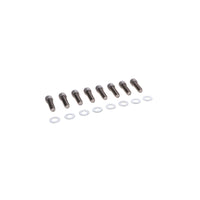 Chevy Small Block Short Bolt Fabricated Aluminum Valve Covers with Breather Holes - Clear Anodized