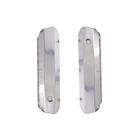 Ford Small Block Long Bolt Fabricated Aluminum Valve Covers with Breather Holes - Polished