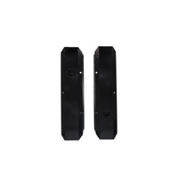 Mopar Small Block Long Bolt Fabricated Aluminum Valve Covers with Breather Holes - Black