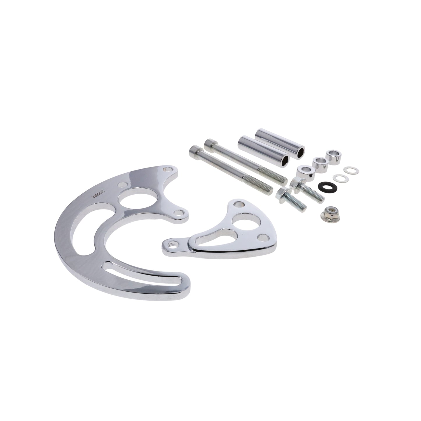 Chevy Big Block Long Water Pump Power Steering Bracket - Chrome