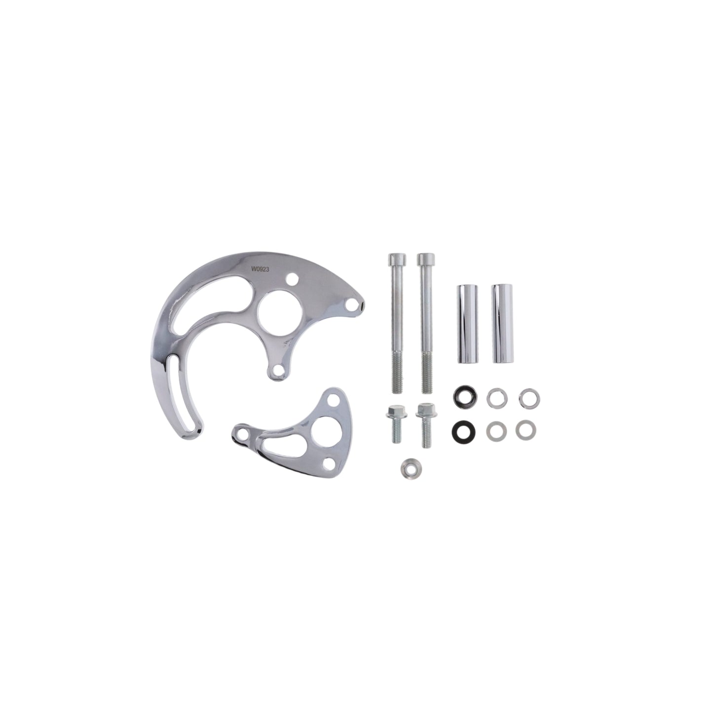 Chevy Big Block Long Water Pump Power Steering Bracket - Chrome