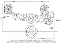 Pontiac V-Belt System - Alternator Only - Polished