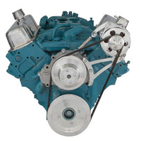 Pontiac V-Belt System - Alternator Only - Polished