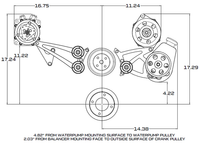 Pontiac Serpentine Conversion - Power Steering & Alternator - Black