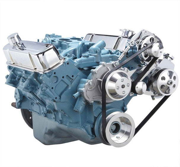 Pontiac Serpentine Conversion - Power Steering & Alternator - Polished