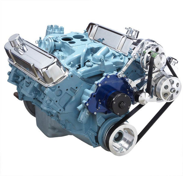Pontiac Serpentine Conversion - Power Steering & Alternator - Electric Water Pump - Polished