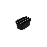 Aluminum Breather Cap, Push-In Oval Finned - Black