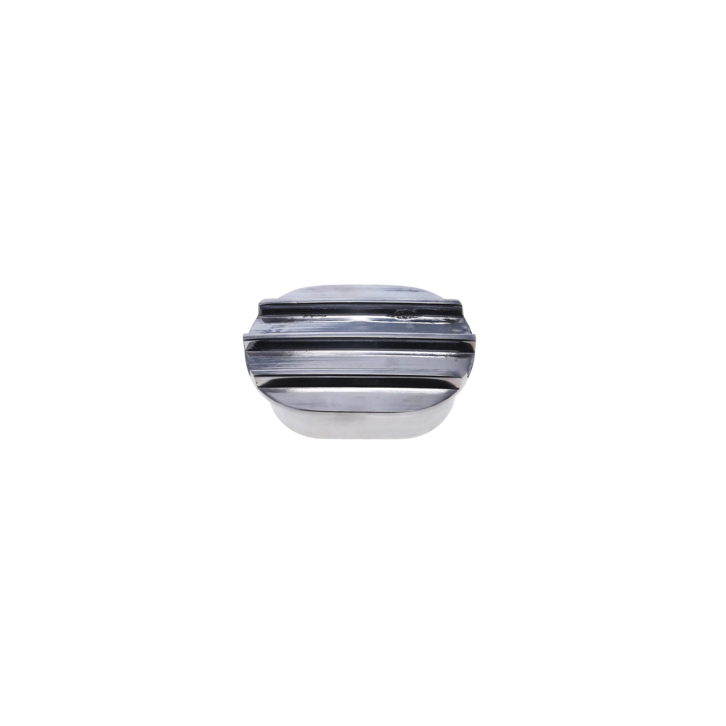 Aluminum Breather Cap, Push-In Oval Finned - Polished
