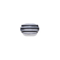 Aluminum Breather Cap, Push-In Oval Finned - Polished