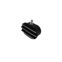 Aluminum Breather Cap, Push-In with Tube Oval Finned - Black