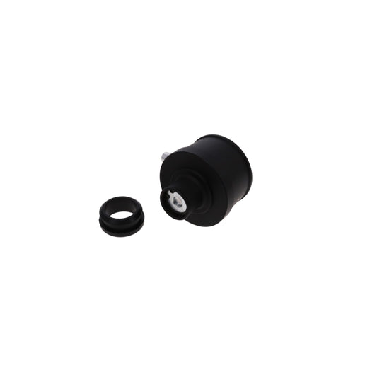 Aluminum Breather Cap, Push-In with Tube Ball-Milled - Black