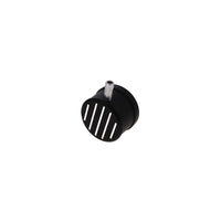 Aluminum Breather Cap, Push-In with Tube Ball-Milled - Black