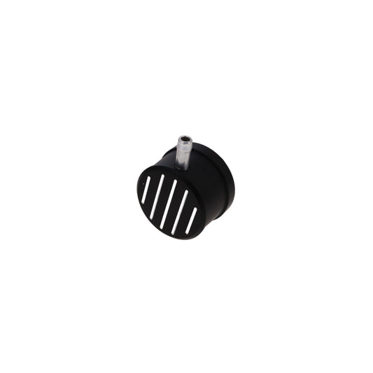 Aluminum Breather Cap, Push-In with Tube Ball-Milled - Black