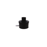 Aluminum Breather Cap, Push-In with Tube Ball-Milled - Black