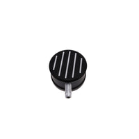 Aluminum Breather Cap, Push-In with Tube Ball-Milled - Black