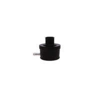 Aluminum Breather Cap, Push-In with Tube Smooth - Black