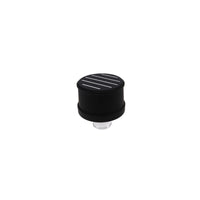 Aluminum Breather Cap, Push-In Ball-Milled - Black