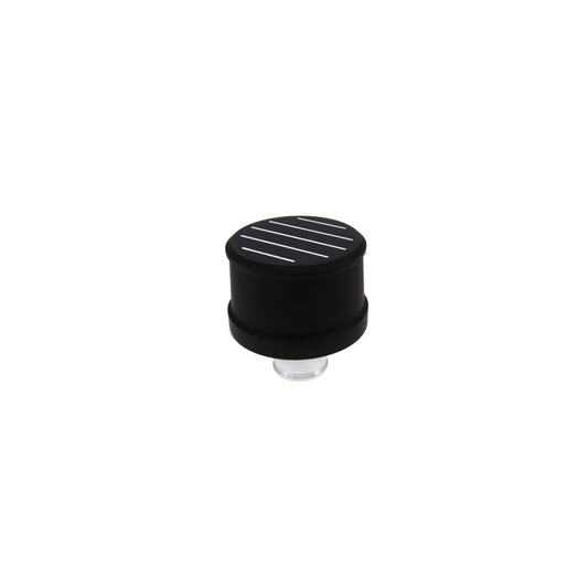 Aluminum Breather Cap, Push-In Ball-Milled - Black