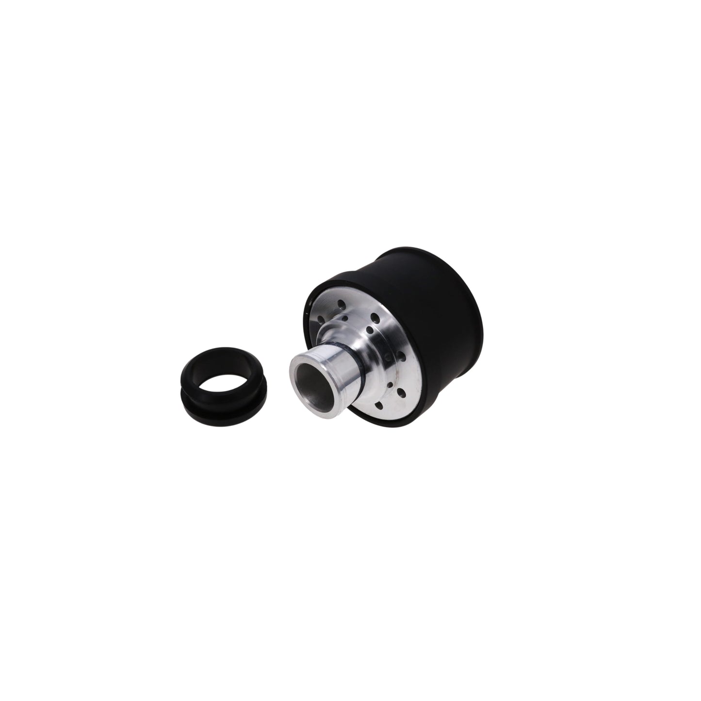 Aluminum Breather Cap, Push-In Smooth - Black