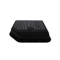 GM TH350 Finned Aluminum Transmission Pan, Stock Depth - Black