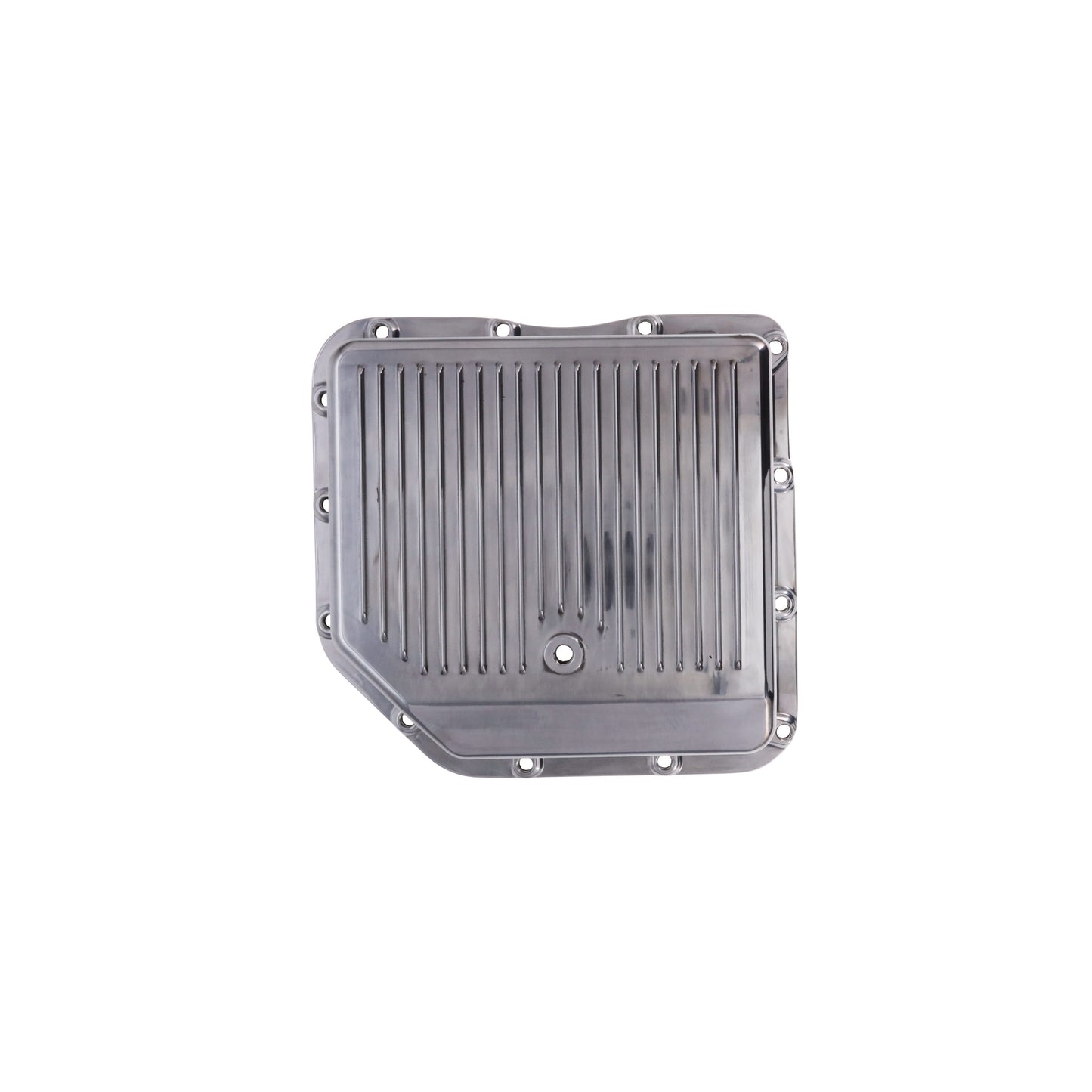 GM TH350 Finned Aluminum Transmission Pan, Stock Depth, Polished